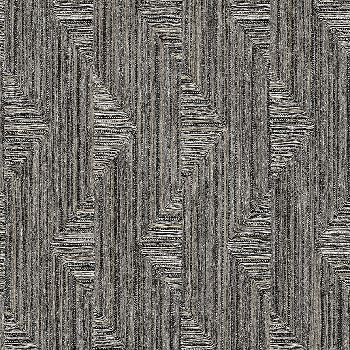 Veer Decor Threadline Geo Stitch Black Wallpaper