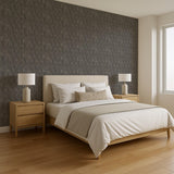 Veer Decor Threadline Geo Stitch Black Wallpaper