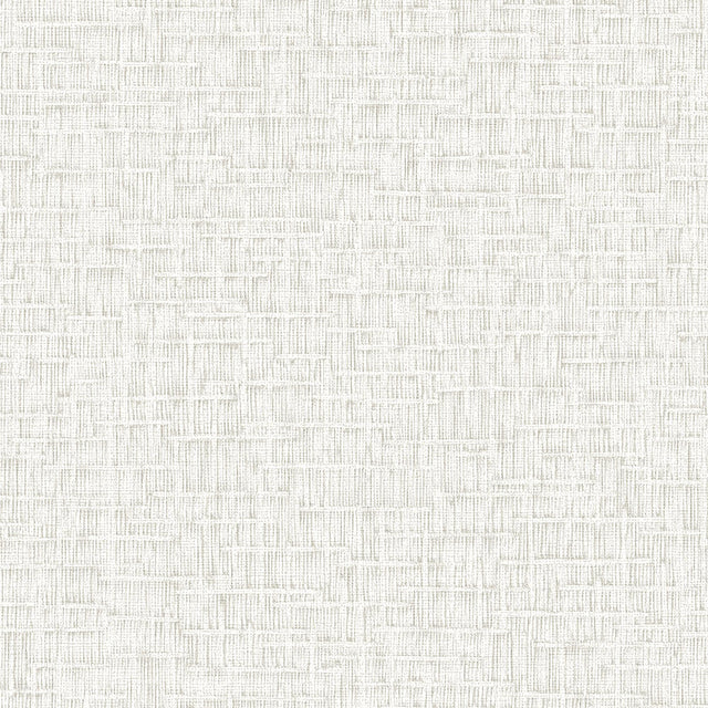 Veer Decor Crosshatch Weave White Wallpaper