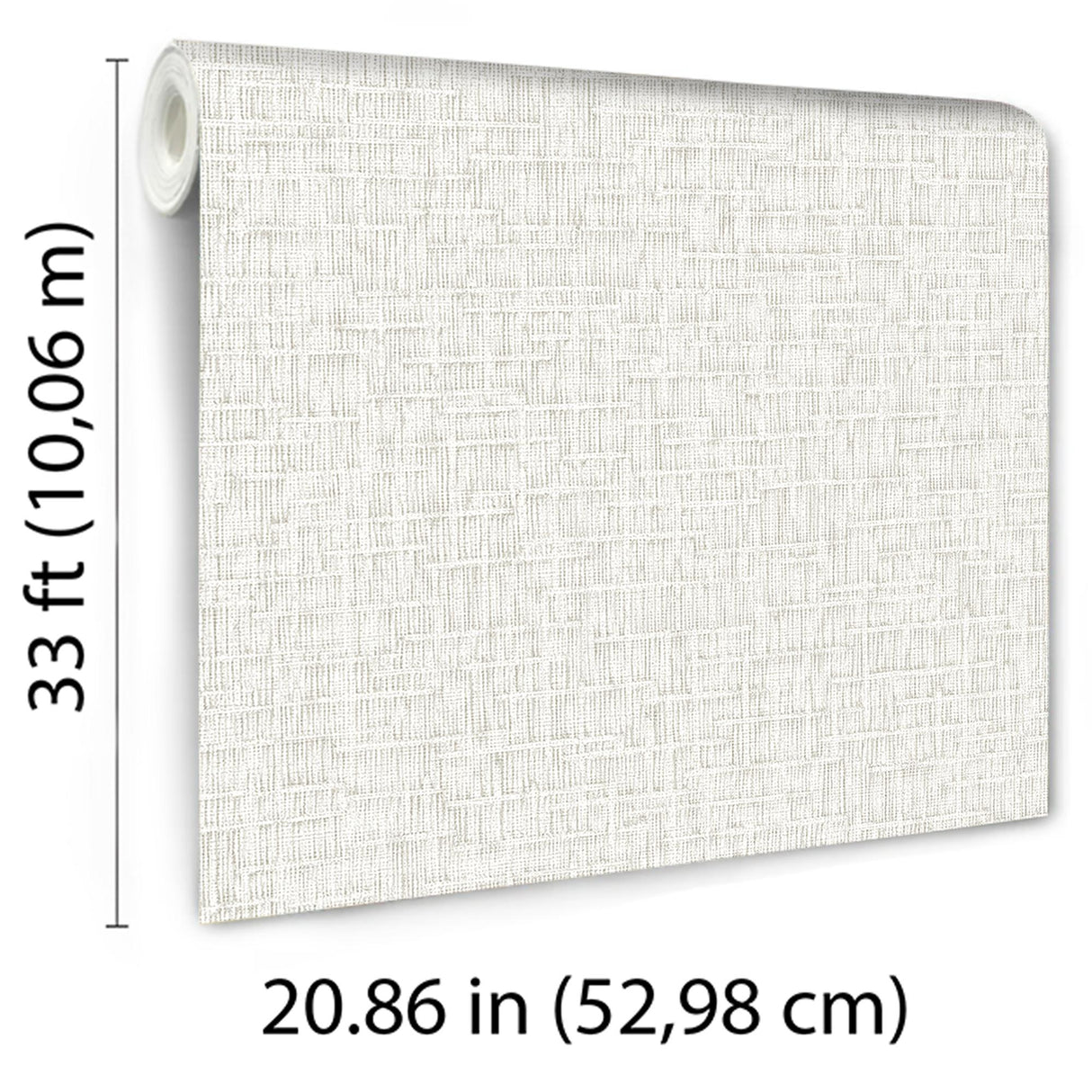 Veer Decor Crosshatch Weave White Wallpaper