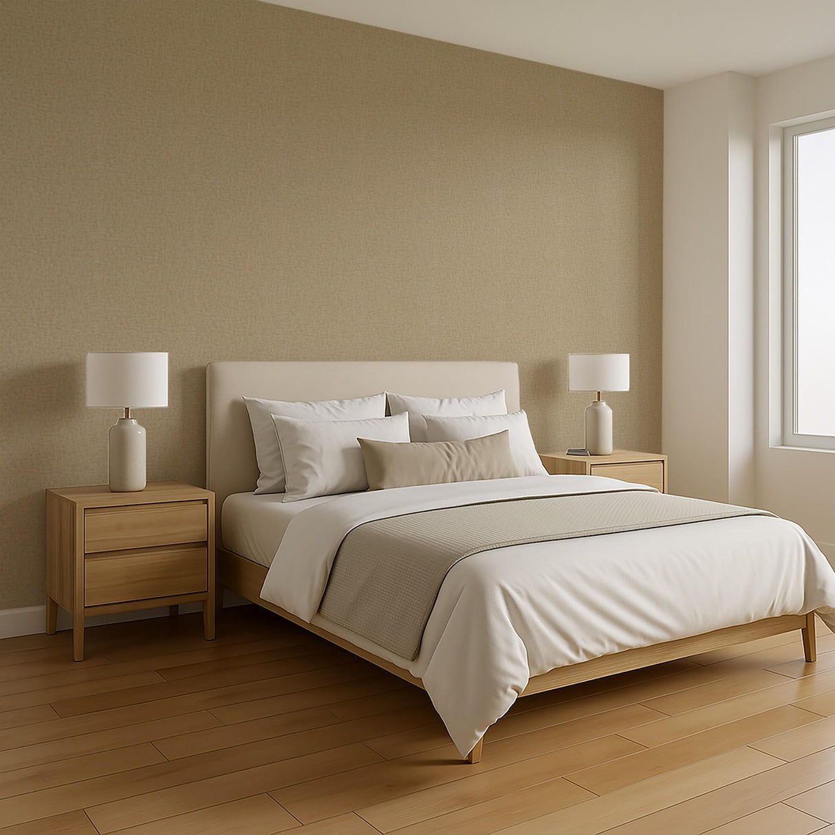 Veer Decor Crosshatch Weave Gold Wallpaper
