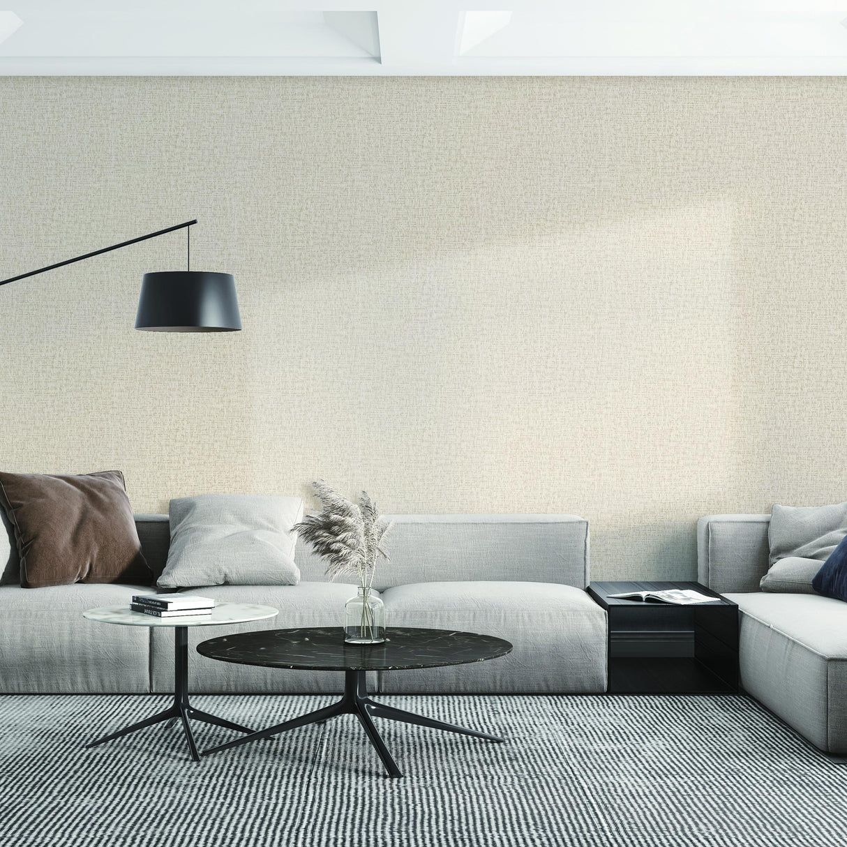 Veer Decor Crosshatch Weave Beige Wallpaper