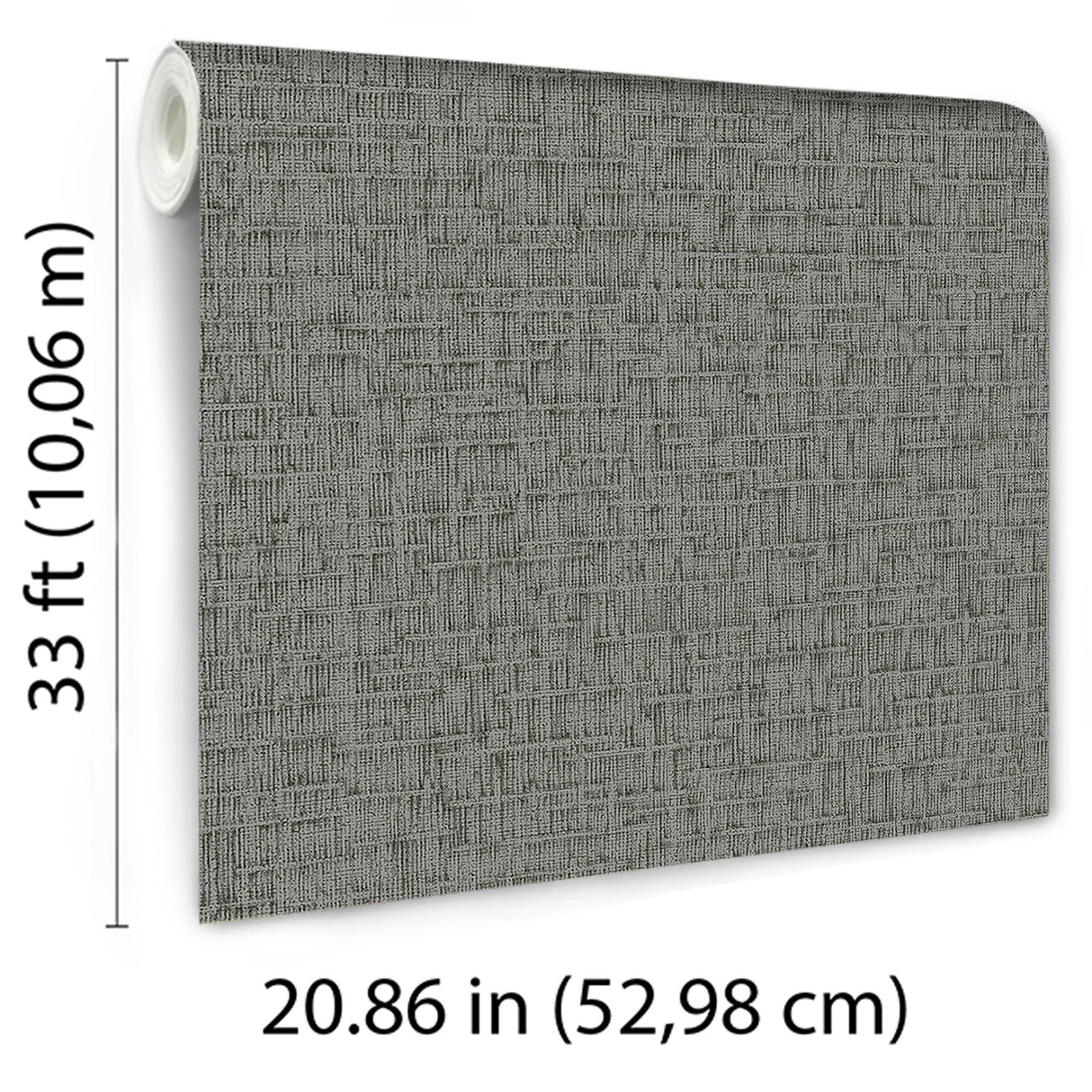 Veer Decor Crosshatch Weave Grey Wallpaper