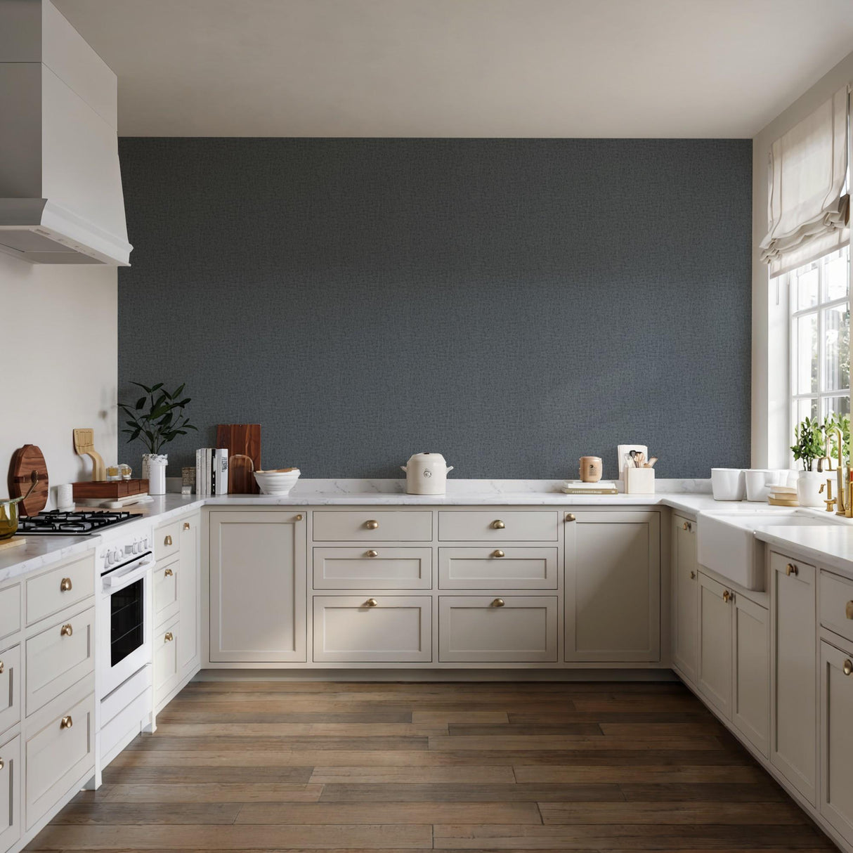 Veer Decor Crosshatch Weave Dark Grey Wallpaper