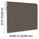 Veer Decor Crosshatch Weave Brown Wallpaper