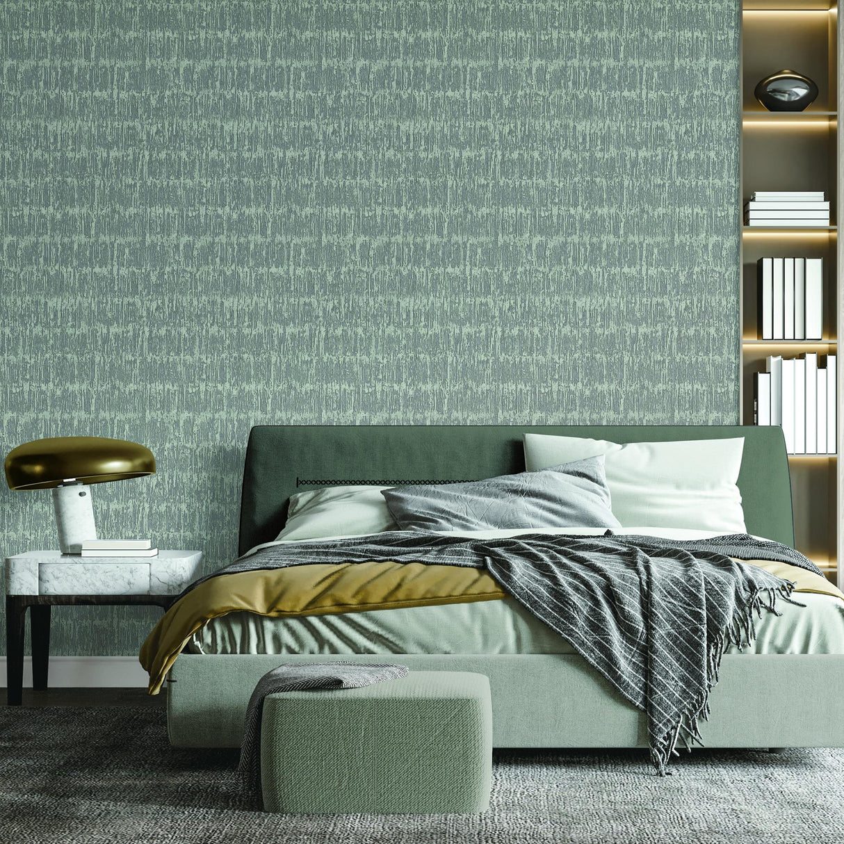 Veer Decor Weathered Slate Silver Wallpaper