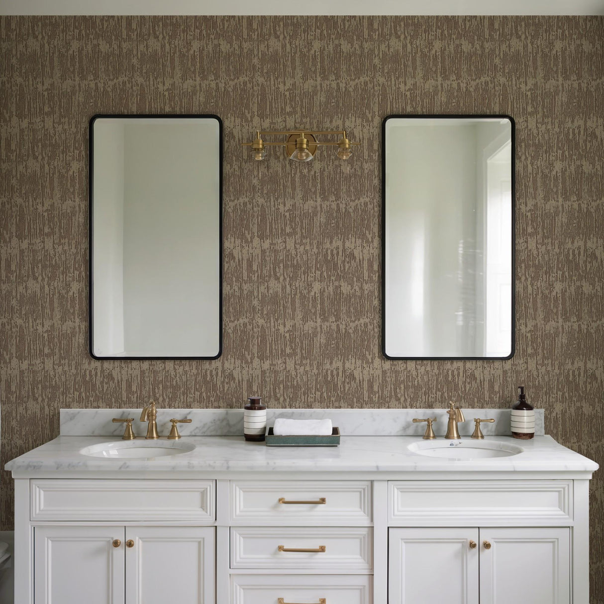 Veer Decor Weathered Slate Brown Wallpaper