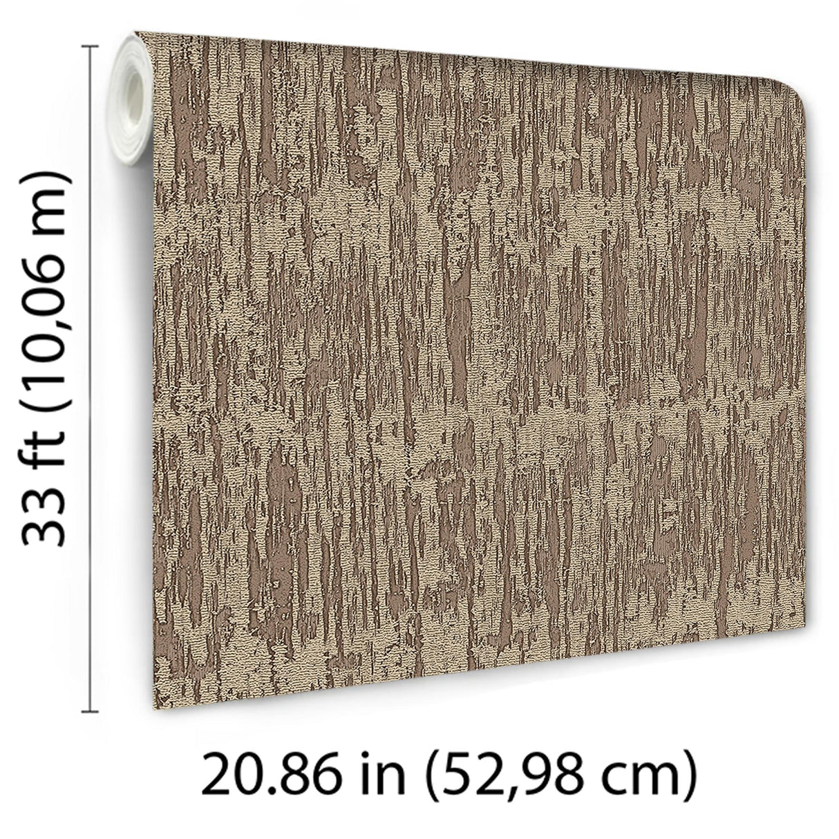 Veer Decor Weathered Slate Brown Wallpaper