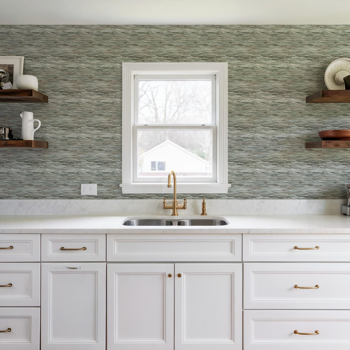 Veer Decor Desert Sands Green Wallpaper