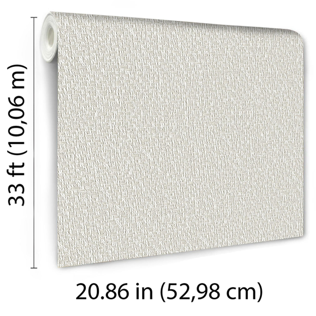 Veer Decor Santa Fe Weave Texture White Wallpaper