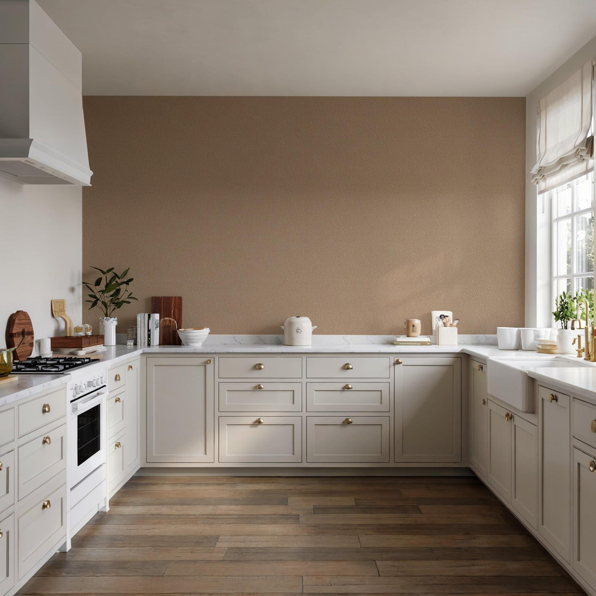 Veer Decor Santa Fe Weave Texture Tan Wallpaper