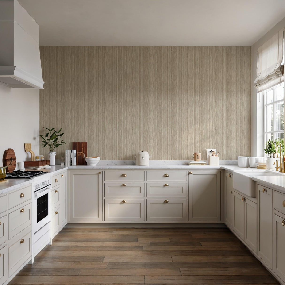 Veer Decor Glimmer Wood Gold Wallpaper