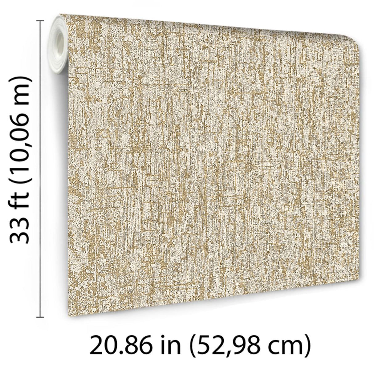 Veer Decor Santa Fe Concrete Lux Gold Wallpaper