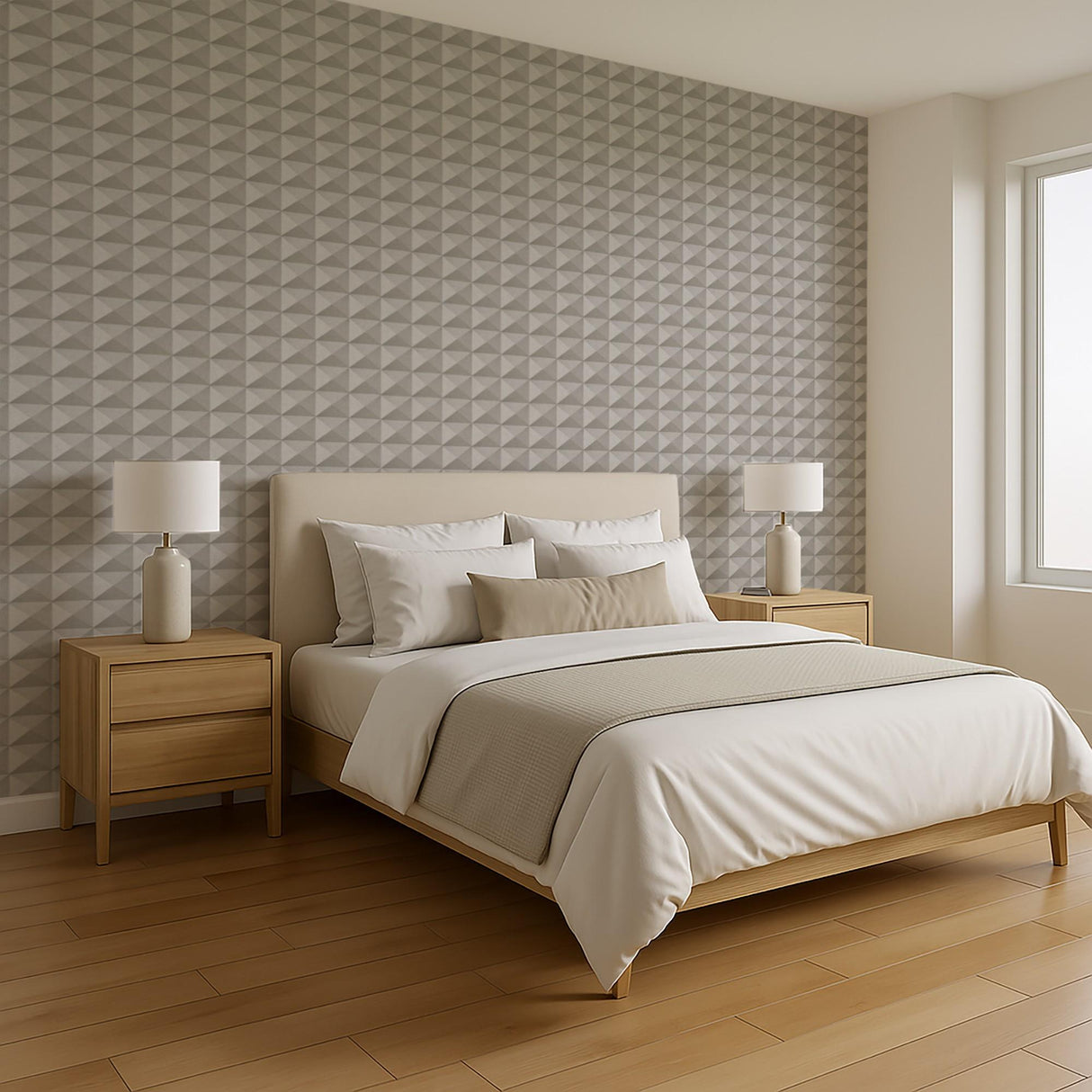 Veer Decor Woven Prism Taupe Wallpaper