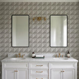 Veer Decor Woven Prism Taupe Wallpaper