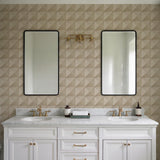 Veer Decor Woven Prism Beige Wallpaper