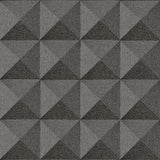 Veer Decor Woven Prism Black Wallpaper