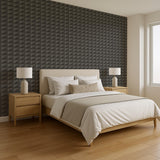 Veer Decor Woven Prism Black Wallpaper