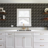 Veer Decor Woven Prism Black Wallpaper