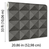 Veer Decor Woven Prism Black Wallpaper