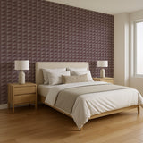 Veer Decor Woven Prism Red Wallpaper