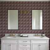 Veer Decor Woven Prism Red Wallpaper