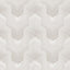 Veer Decor Embroidered Polygonal Dream White Wallpaper