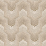 Veer Decor Embroidered Polygonal Dream Beige Wallpaper