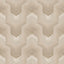 Veer Decor Embroidered Polygonal Dream Beige Wallpaper