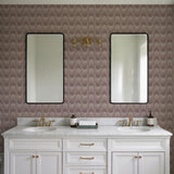 Veer Decor Embroidered Polygonal Dream Taupe Wallpaper