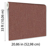 Veer Decor Textured Thread Red Wallpaper