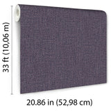 Veer Decor Textured Thread Purple Wallpaper