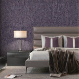 Veer Decor Textured Thread Purple Wallpaper