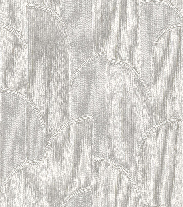 Veer Decor Stitched Arches Silver Wallpaper