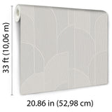 Veer Decor Stitched Arches Silver Wallpaper