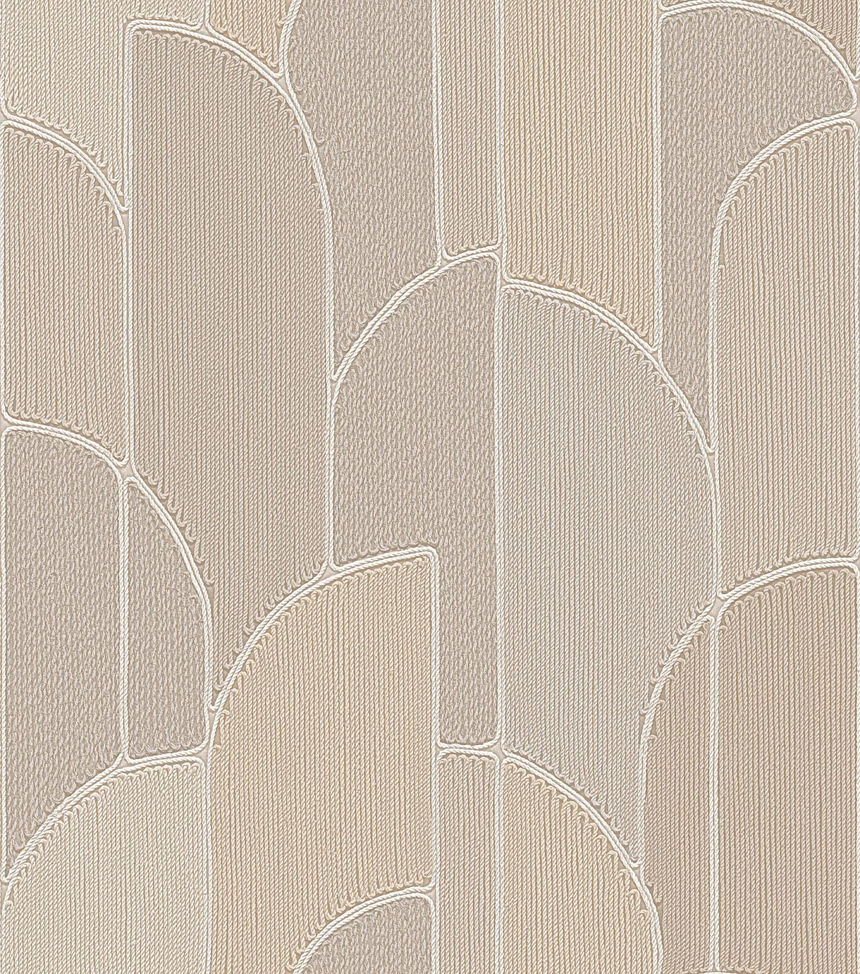 Veer Decor Stitched Arches Beige Wallpaper