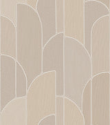 Veer Decor Stitched Arches Beige Wallpaper
