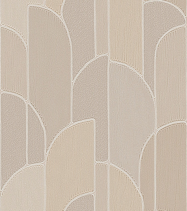 Veer Decor Stitched Arches Beige Wallpaper