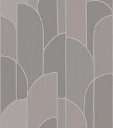 Veer Decor Stitched Arches Taupe Wallpaper