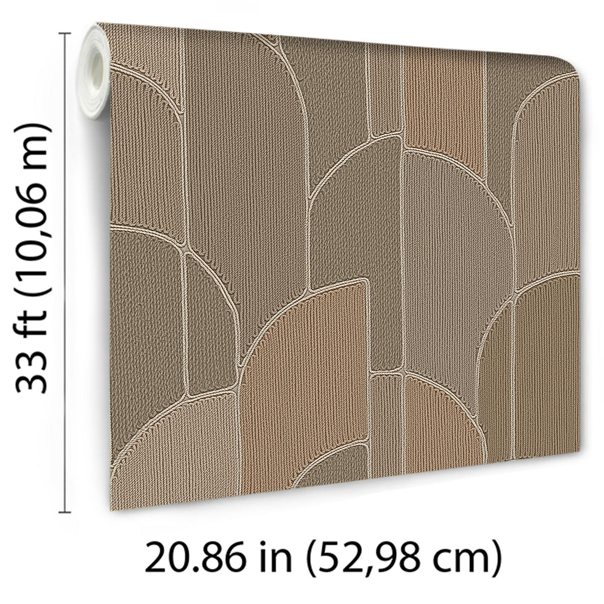 Veer Decor Stitched Arches Sage Wallpaper