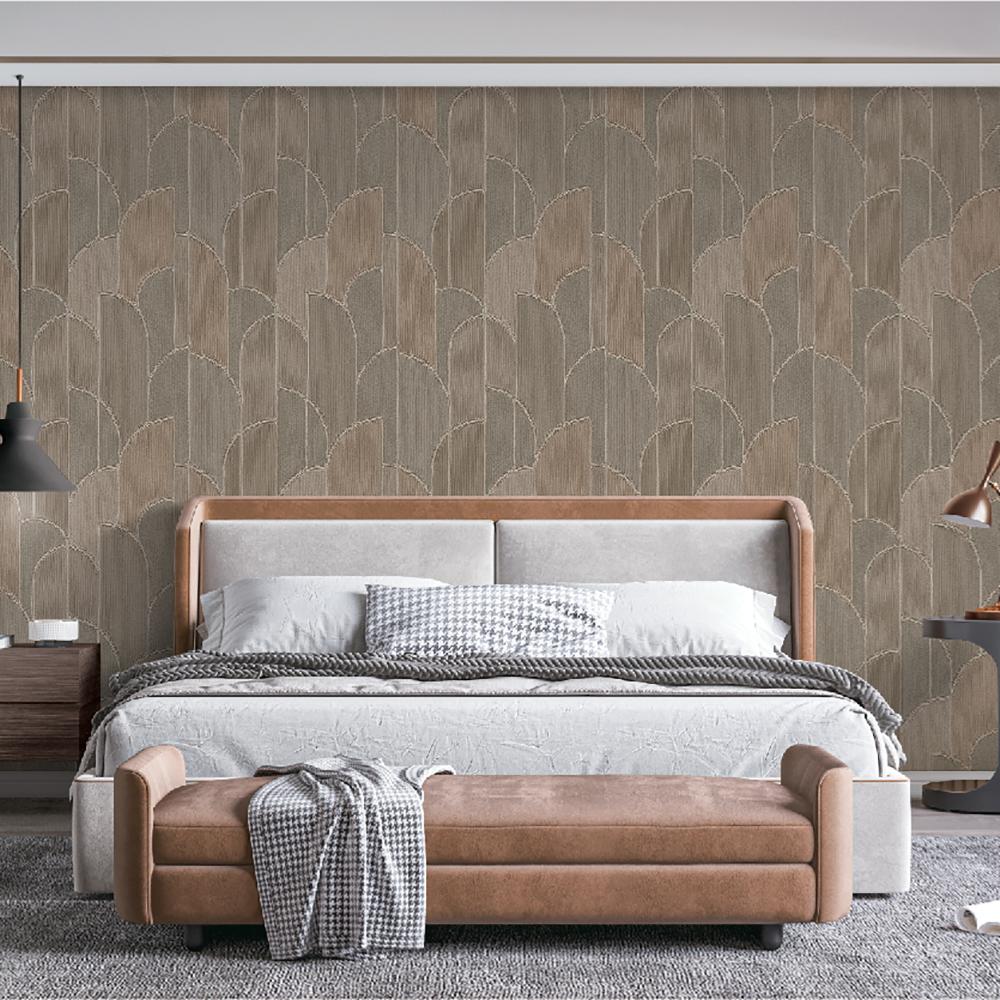 Veer Decor Stitched Arches Sage Wallpaper