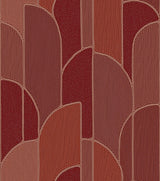 Veer Decor Stitched Arches Orange Wallpaper