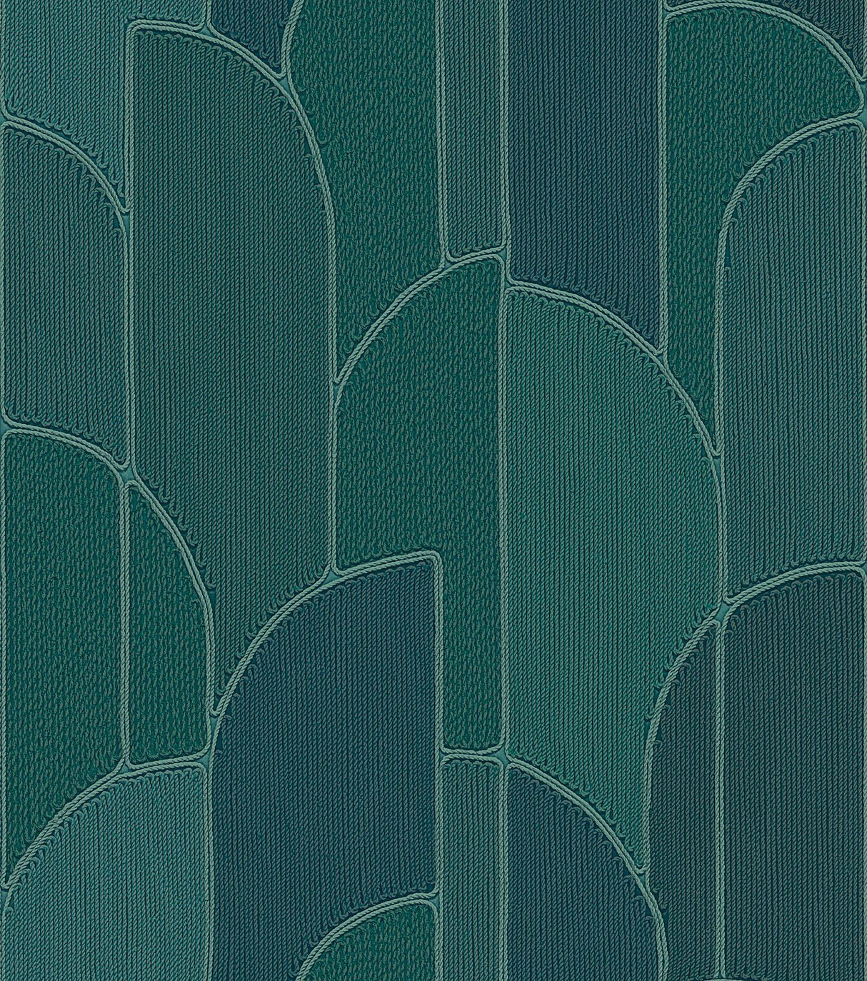 Veer Decor Stitched Arches Green Wallpaper