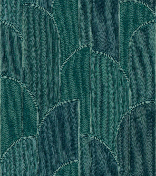 Veer Decor Stitched Arches Green Wallpaper