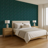 Veer Decor Stitched Arches Green Wallpaper