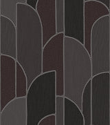 Veer Decor Stitched Arches Black Wallpaper