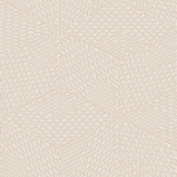 Veer Decor Wicker Cube Cream Wallpaper