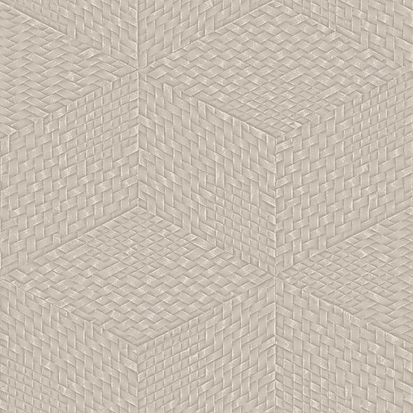 Veer Decor Wicker Cube Taupe Wallpaper