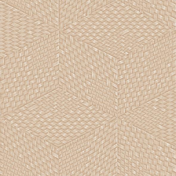 Veer Decor Wicker Cube Gold Wallpaper