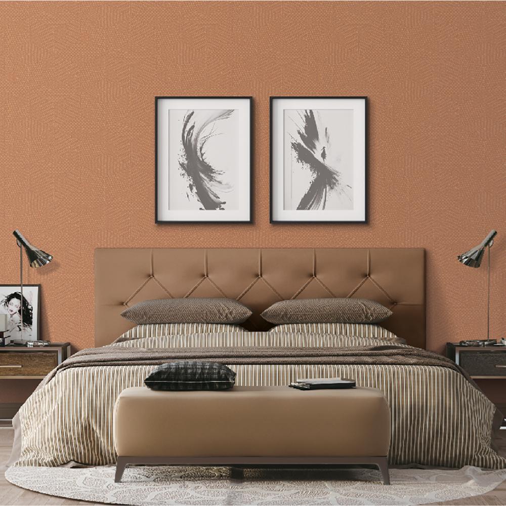 Veer Decor Wicker Cube Orange Wallpaper